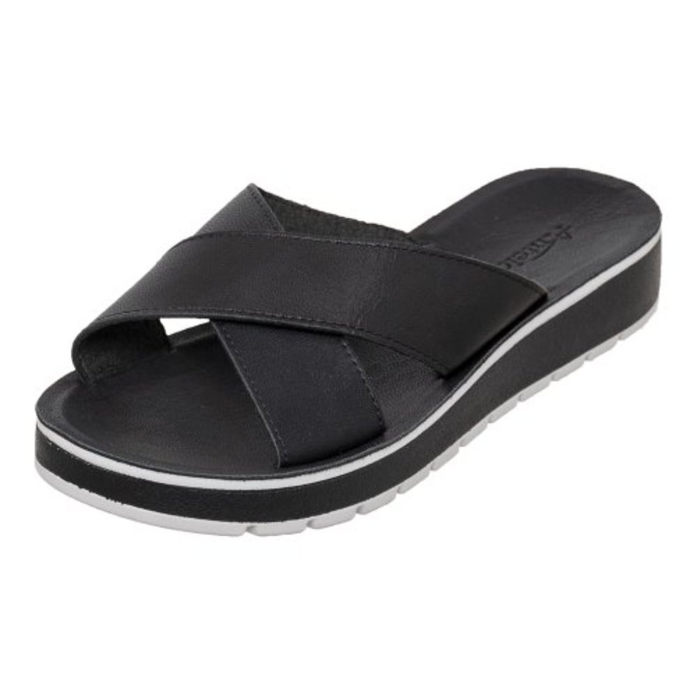 Antelope Black Finola Leather Slide - Women